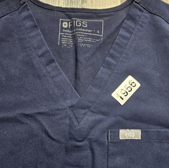 Figs Scrubs Casma Top Navy Blue Small Lot of TWO 2 FW1100 - Picture 8 of 9